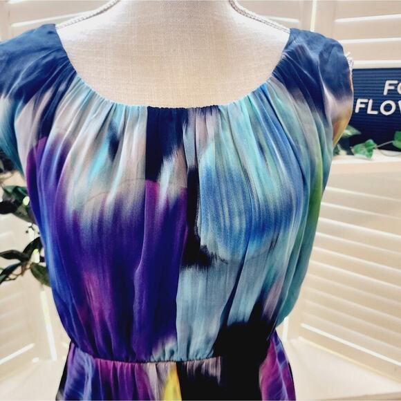 ALICE + OLIVIA WATERCOLOR DRESS SIZE MEDIUM - Picture 3 of 7